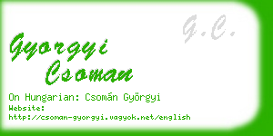 gyorgyi csoman business card